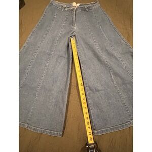 Dream Modes Wide Leg Capri  Blue Jeans Size 8